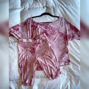 Pink 2 piece short set from Fashion Nova